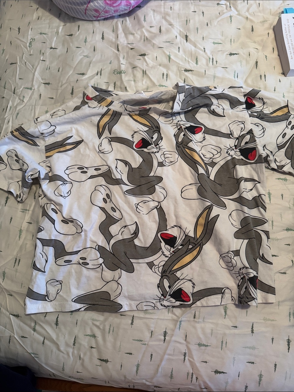 Bugs Bunny boxy Graphic Tee - White/Grey